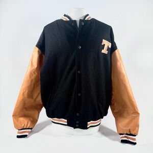 Vintage Tennessee Volunteers Varsity Jacket Mens L Orange Black Letterman